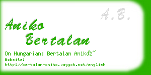 aniko bertalan business card